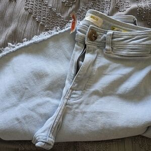 Anthropologie Light Wash Frayed Hem Jeans